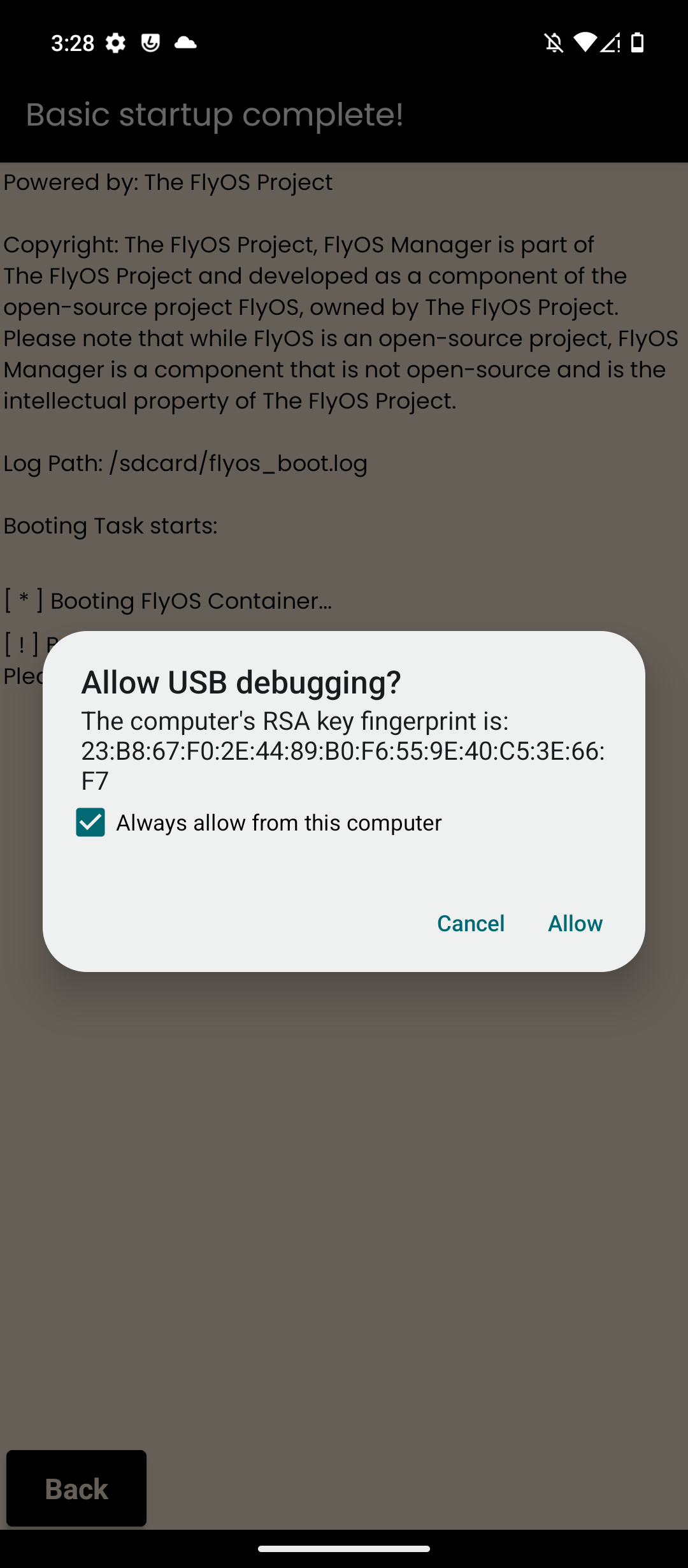 manager usb debugging